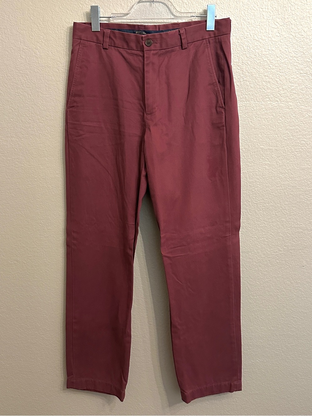 Brooks Brothers Clark Fit Chino Pants in Burgundy